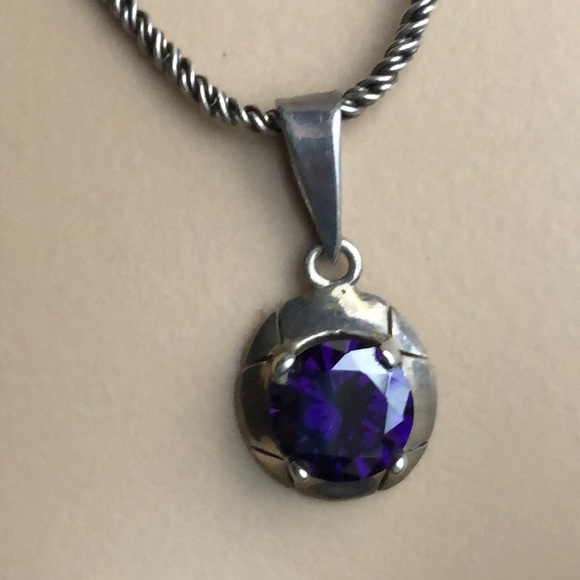 Mexico Jewelry - Stunning silver and Amethyst necklace